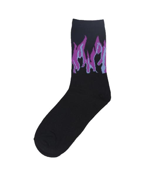 purple flame socks - bless up vintage - Bless Up Vintage
