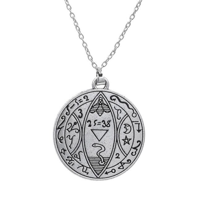Silver Plated Ancient Mystic Coin Necklace