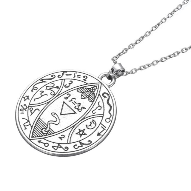 Silver Plated Ancient Mystic Coin Necklace