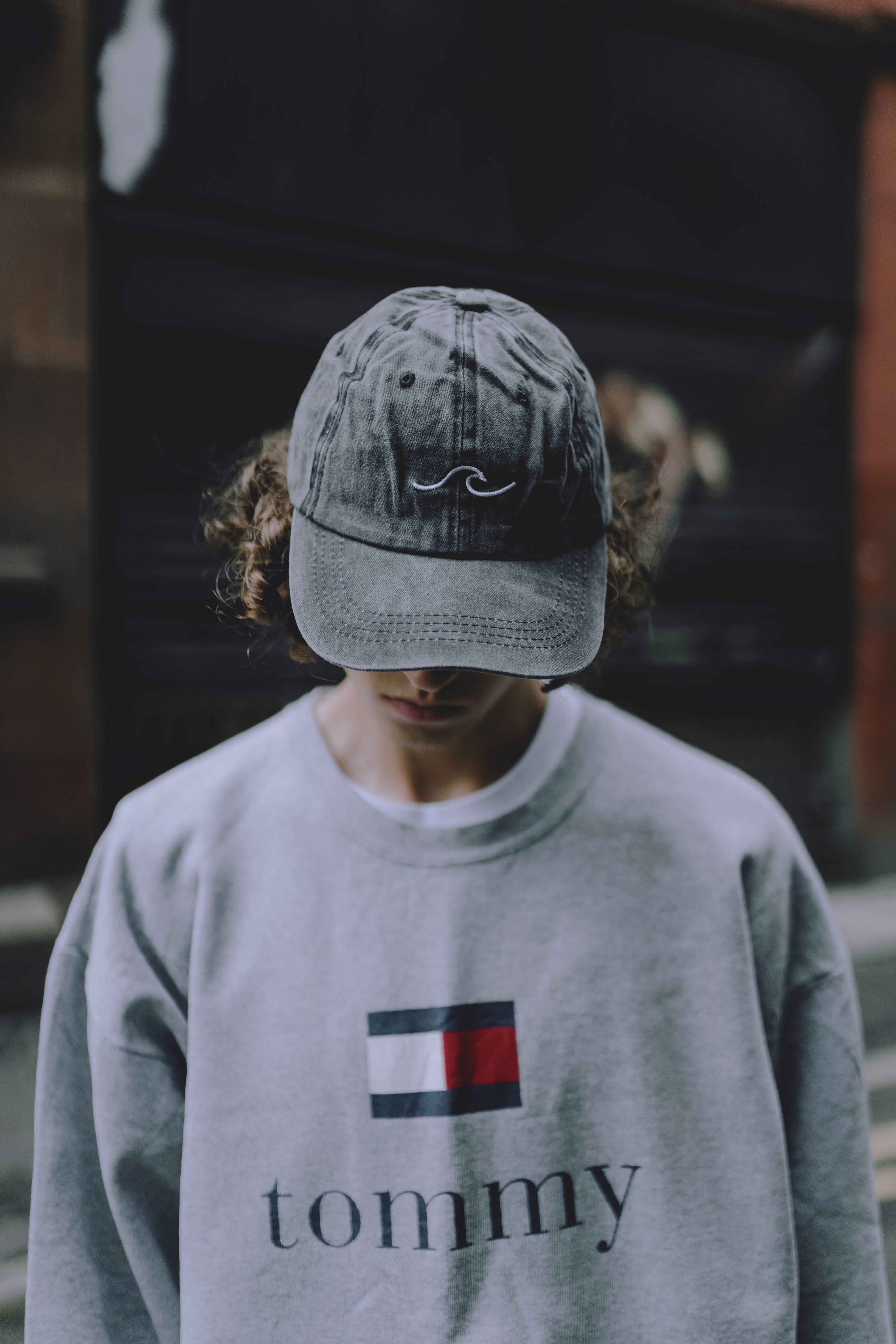 Washed Out Grey Wave Embroidered Dad 