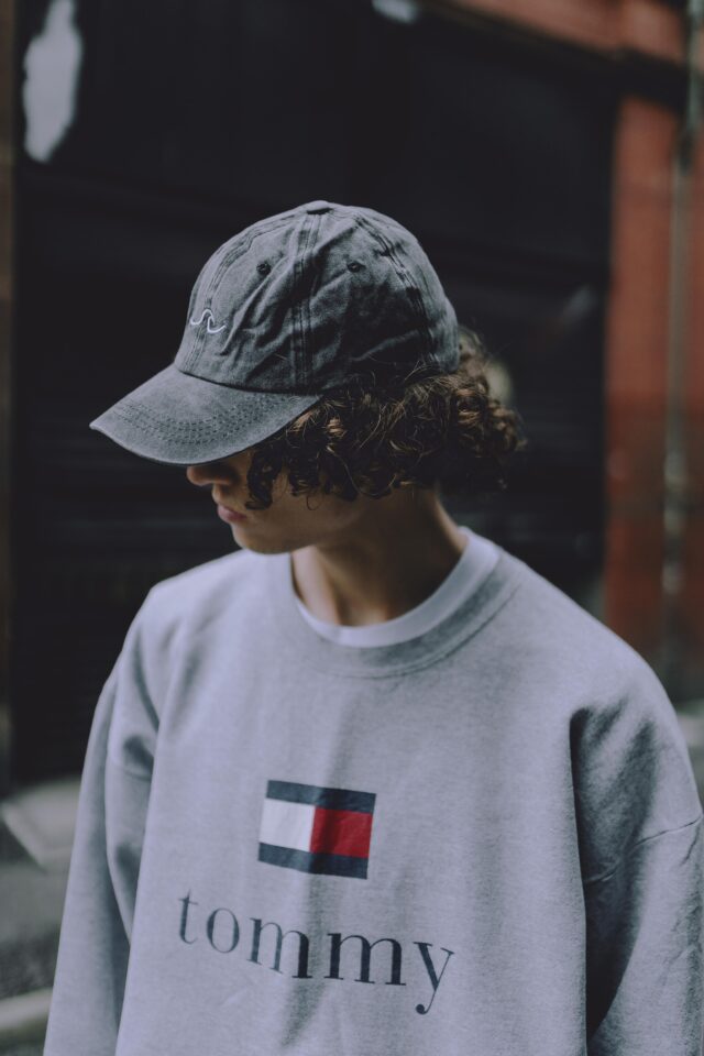 Washed Out Grey Wave Embroidered Dad Cap