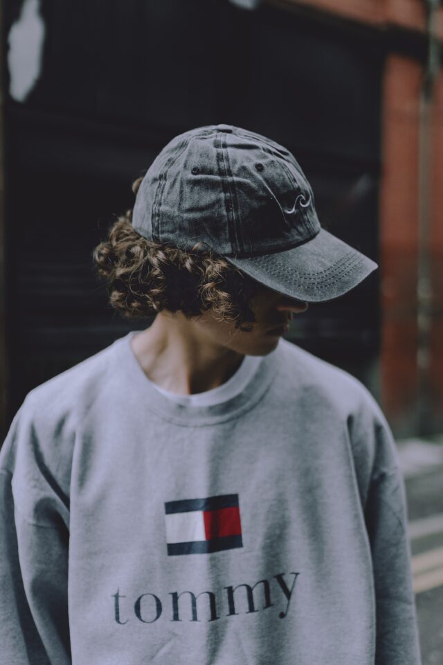 Washed Out Grey Wave Embroidered Dad Cap