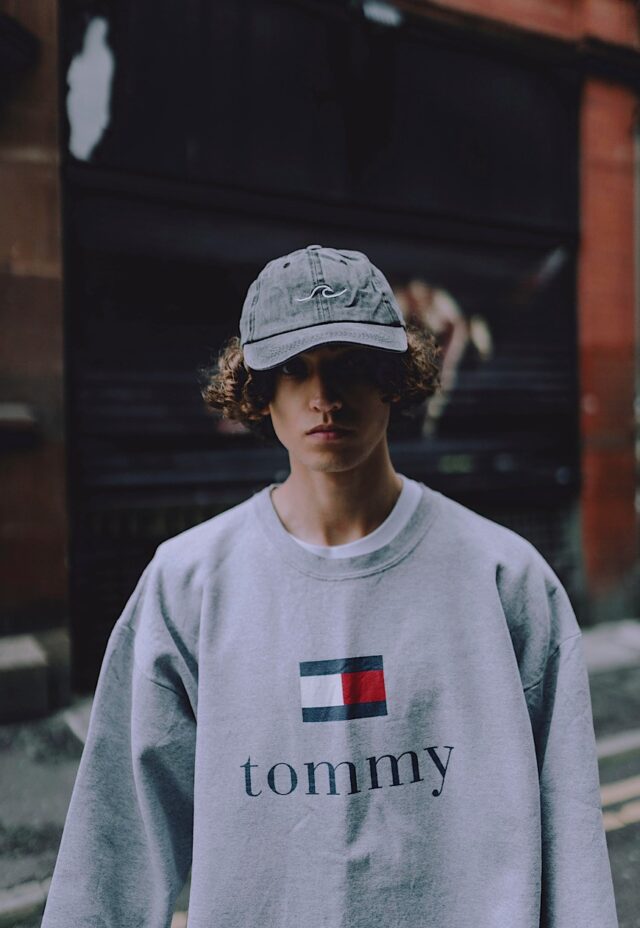Washed Out Grey Wave Embroidered Dad Cap