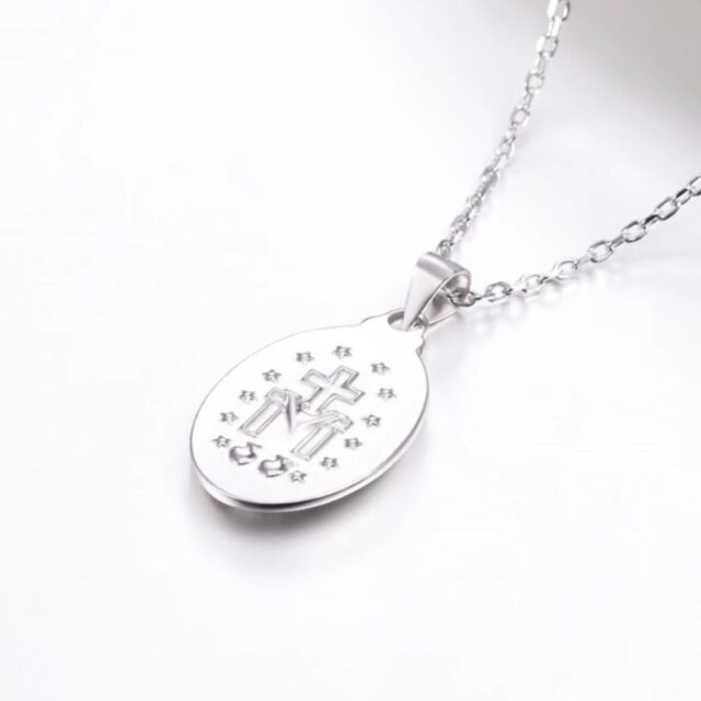 Silver Plated Virgin Mary Necklace