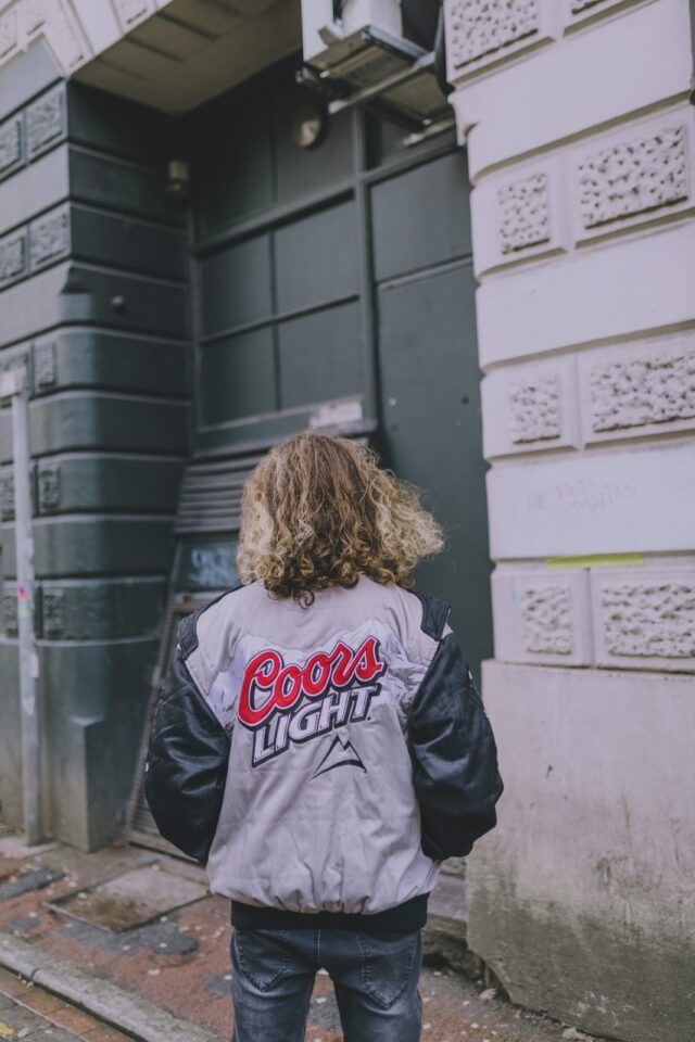 Rare Coors Light Spell Out Bomber Jacket