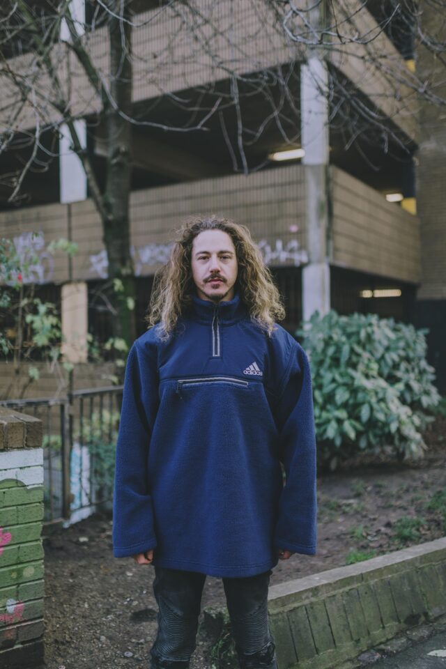Vintage Navy Blue Adidas Chunky Sherpa Fleece