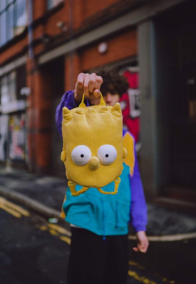Vintage 90s Bart Simpson Plush Rucksack