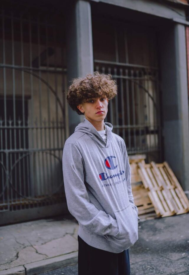 Grey Champion Spell Out Sweatshirt Hoodie