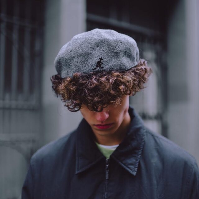 Vintage Ash Grey Kangol Embroidered Spell Out Flat Cap