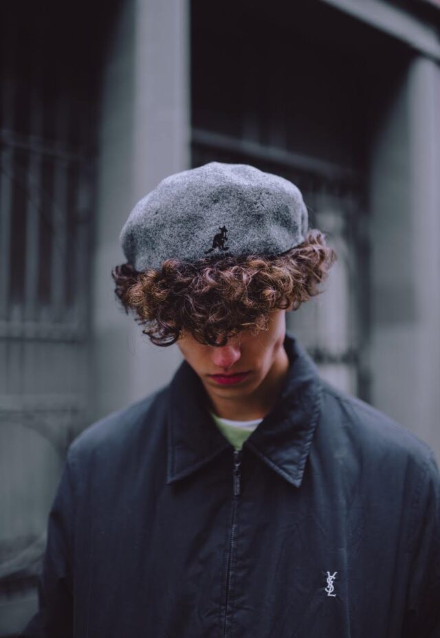 Vintage Ash Grey Kangol Embroidered Spell Out Flat Cap