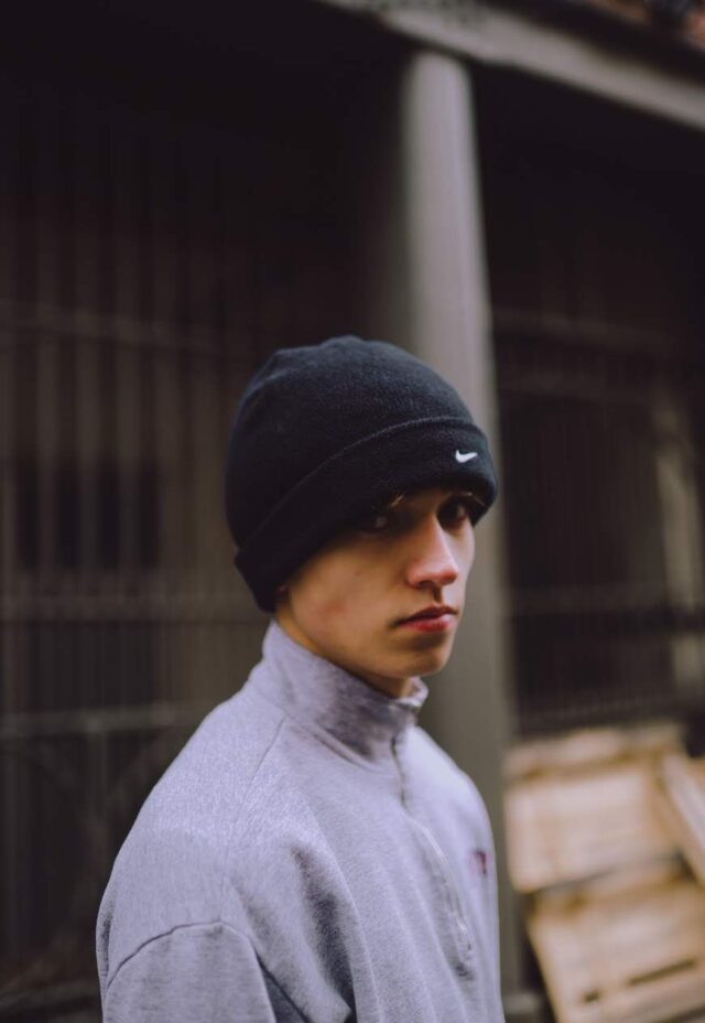 Vintage Nike Embroidered Fleece Beanie Hat