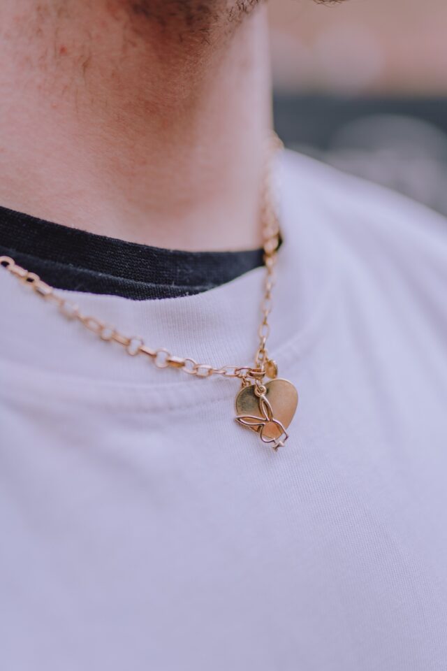 Vintage Gold Plated Playboy Pendant Necklace