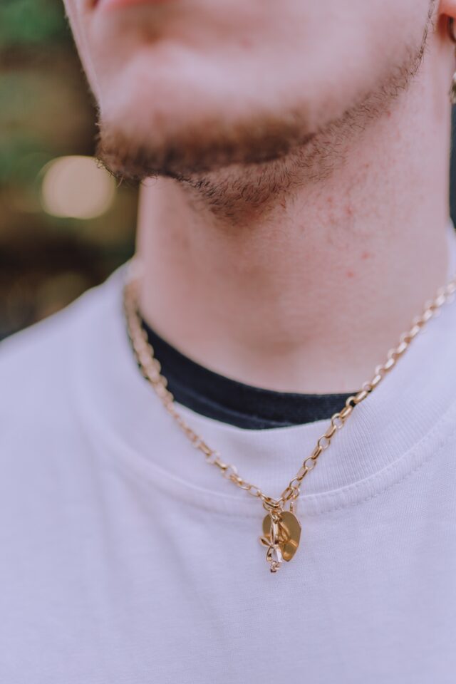 Vintage Gold Plated Playboy Pendant Necklace