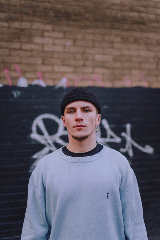 Black Ribbed Fisherman Beanie Hat