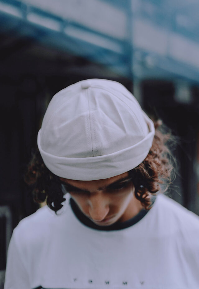 Beige Cream Structured Skully Hat