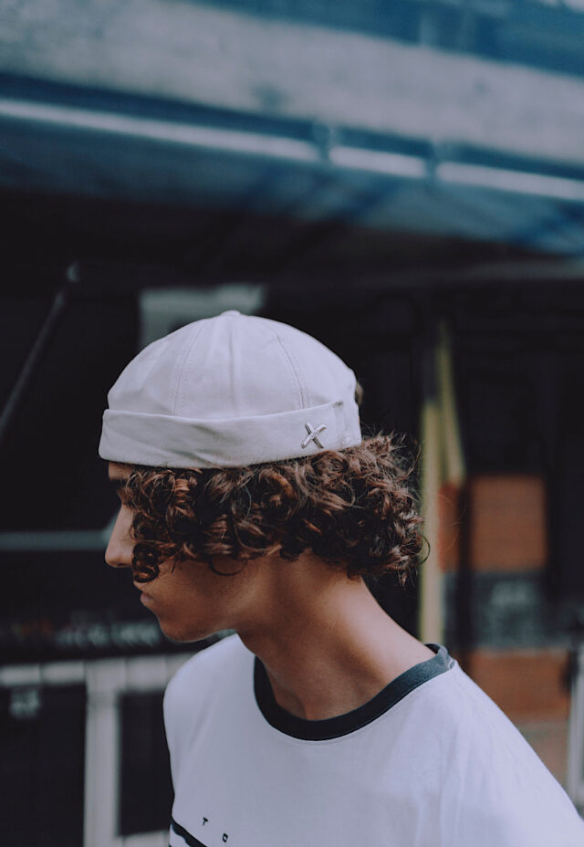 Beige Cream Structured Skully Hat