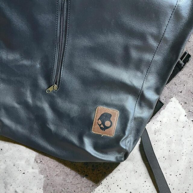 Black x Brown Faux Leather SkullCandy Backpack