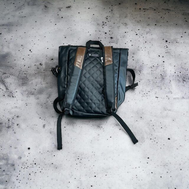 Black x Brown Faux Leather SkullCandy Backpack