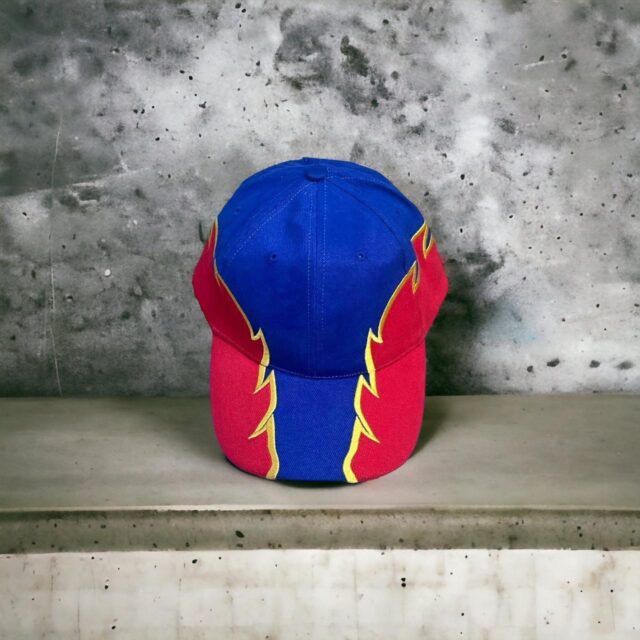 Vintage Y2K Flame Embroidered Racer Cap