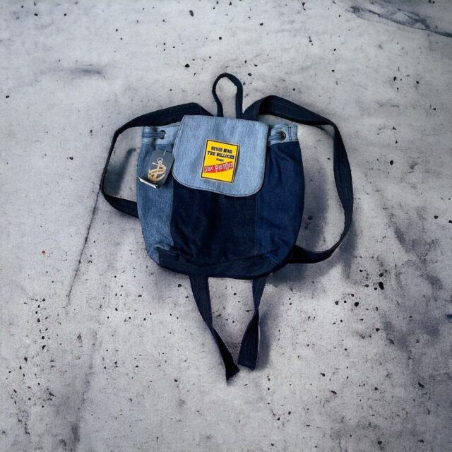 Vintage Reworked Sex Pistols Denim Rucksack