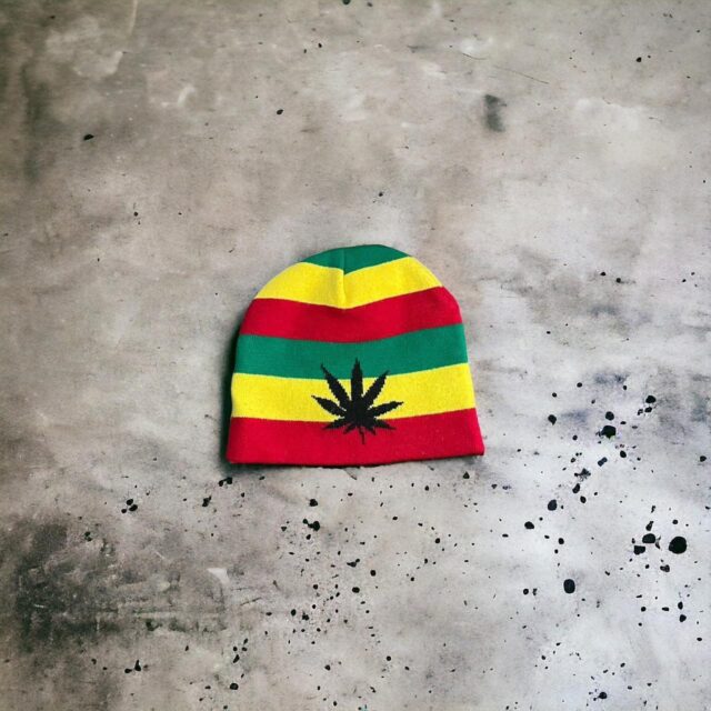 Vintage Unisex Y2K Reggae Print Beanie Hat