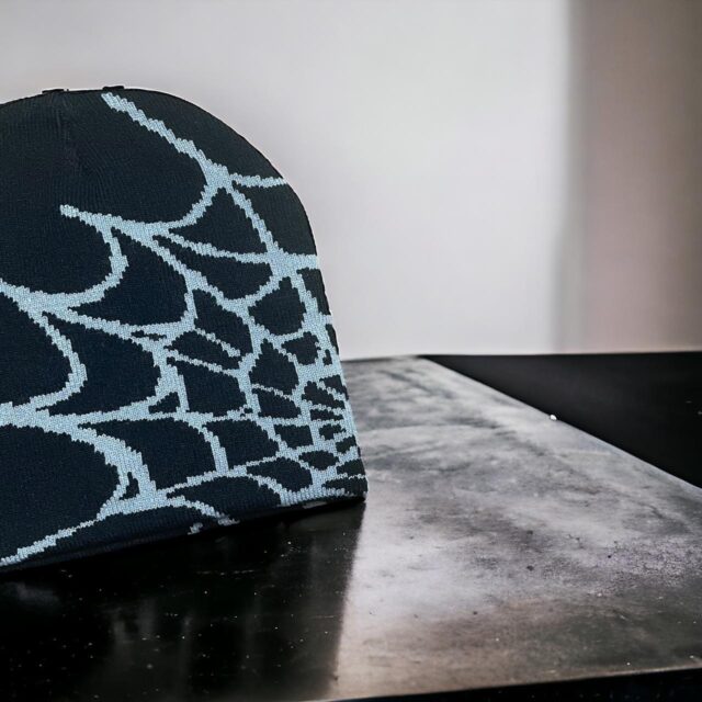 Streetwear Spider Web Print Beanie Hat