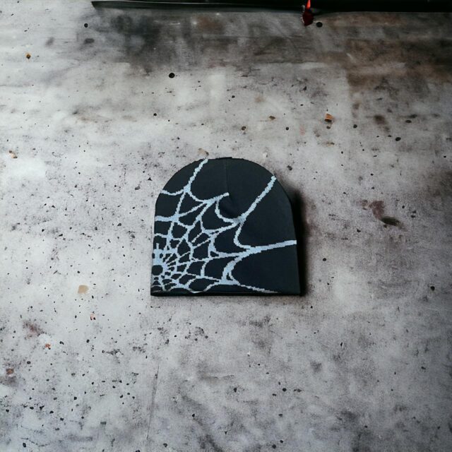 Streetwear Spider Web Print Beanie Hat