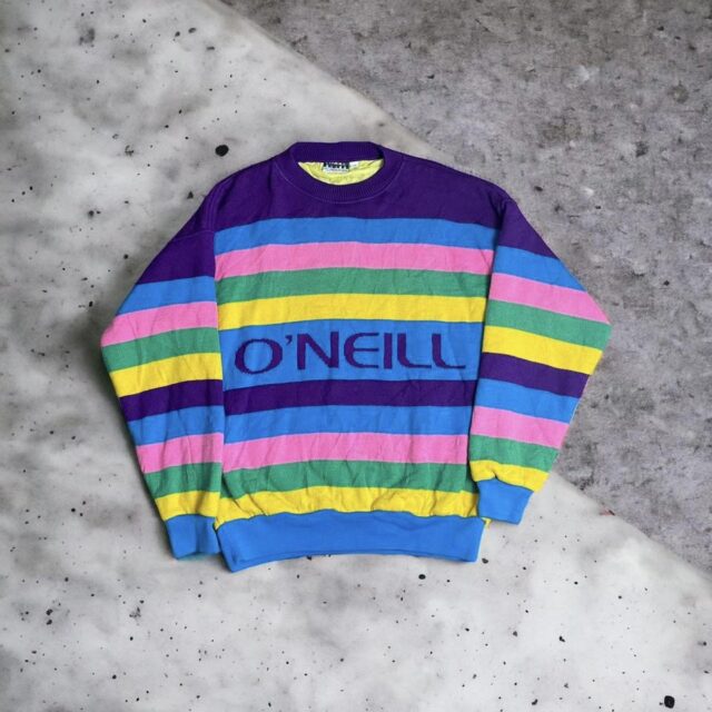 Vintage 90s O'Neill Spell Out Knitted Jumper - L