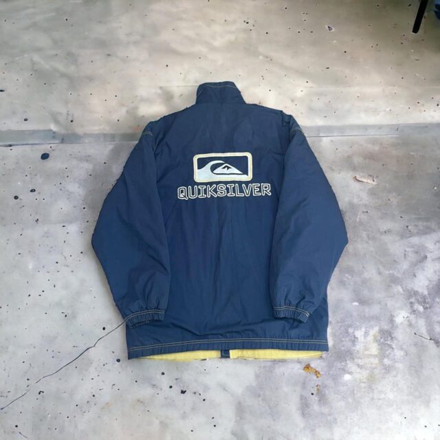 Vintage Men's Quiksilver Embroidered Spell Out Coat - XL