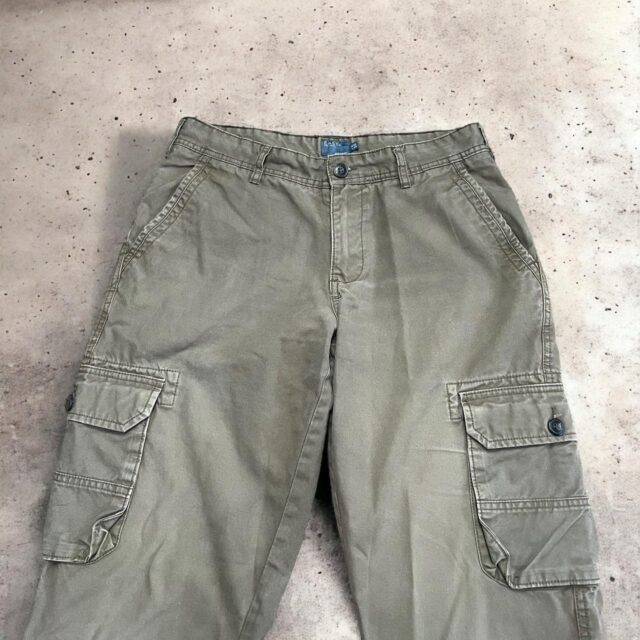 Men's Vintage Y2K Khaki Cargo Pants - M