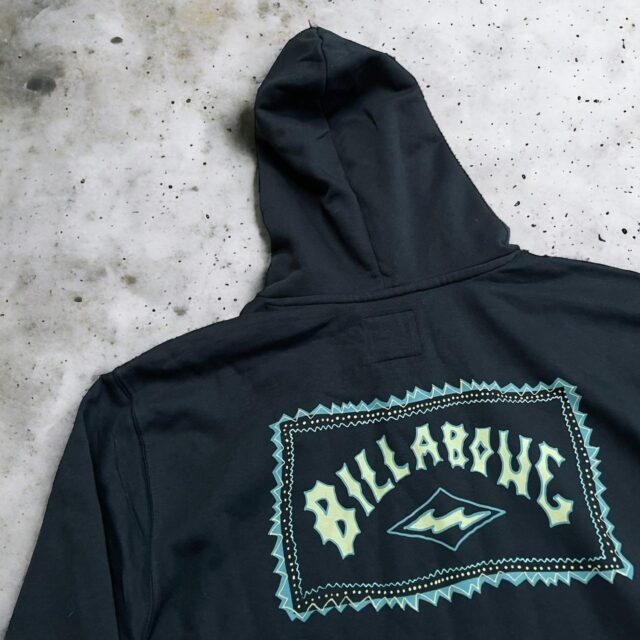 Men's Y2K Black Billabong Spell Out Hoodie - XXL