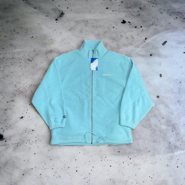 Vintage Ladies Y2K Baby Blue Reebok Fleece - UK 14