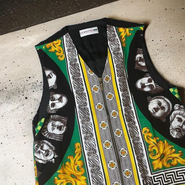 Vintage Grecian Festival Gilet Waistcoat - L