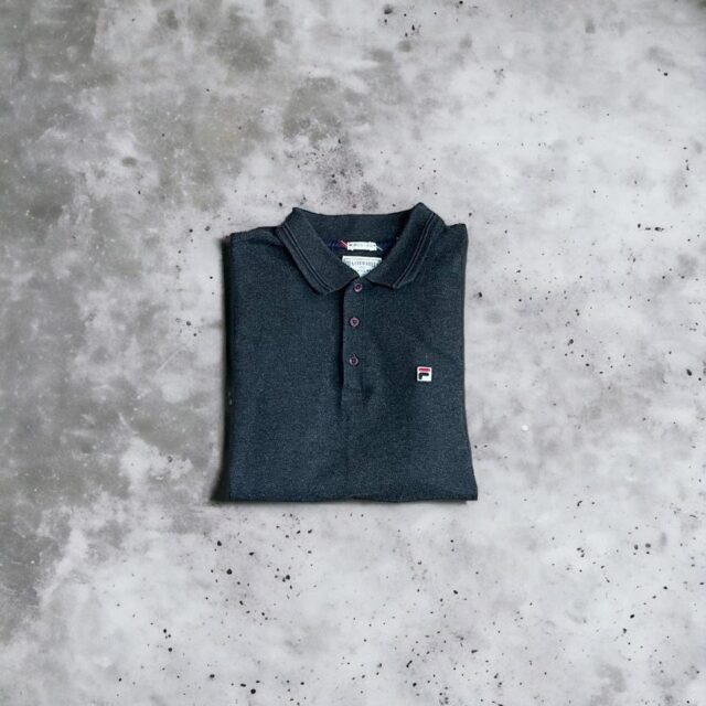 Vintage Fila Long Sleeved Polo Shirt - L