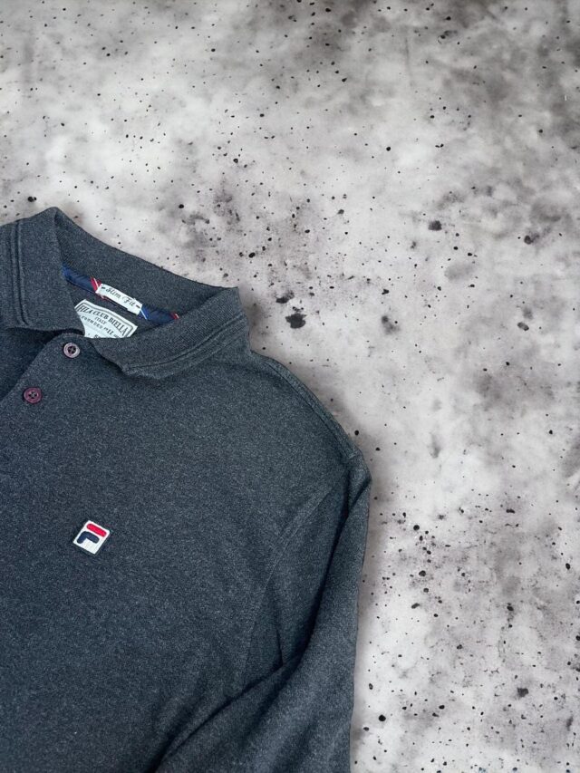 Vintage Fila Long Sleeved Polo Shirt - L