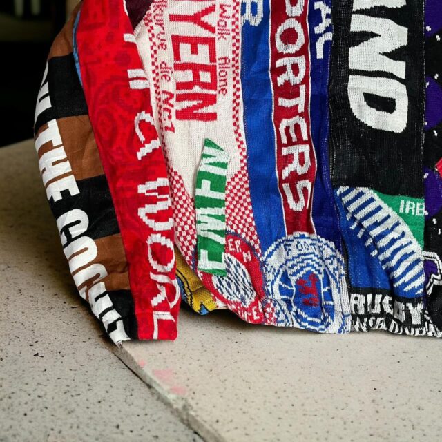 Vintage Reworked Football Scarf Jacket - XL