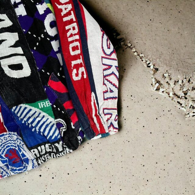 Vintage Reworked Football Scarf Jacket - XL