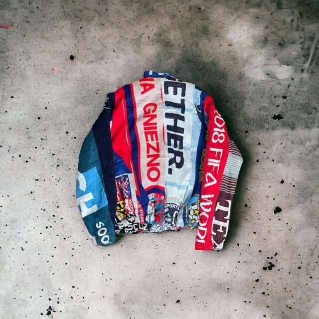 Vintage Reworked Football Scarf Jacket - XL