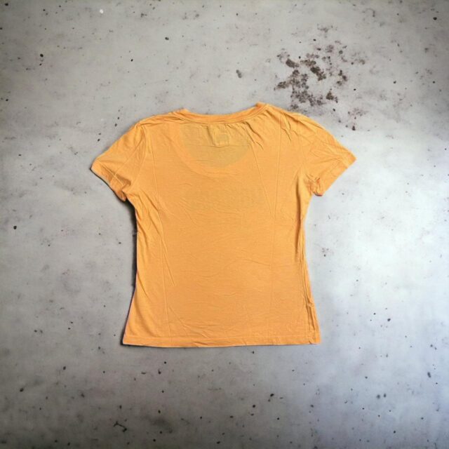 Vintage Orange x Black Moschino Jeans Spell Out Tshirt - UK 14
