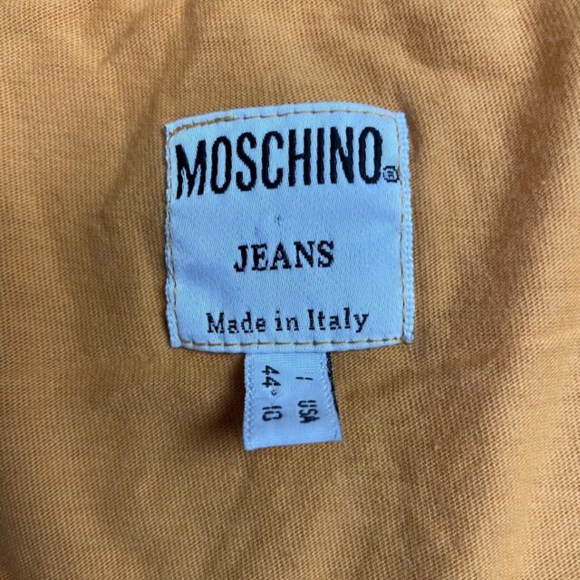 Vintage Orange x Black Moschino Jeans Spell Out Tshirt - UK 14