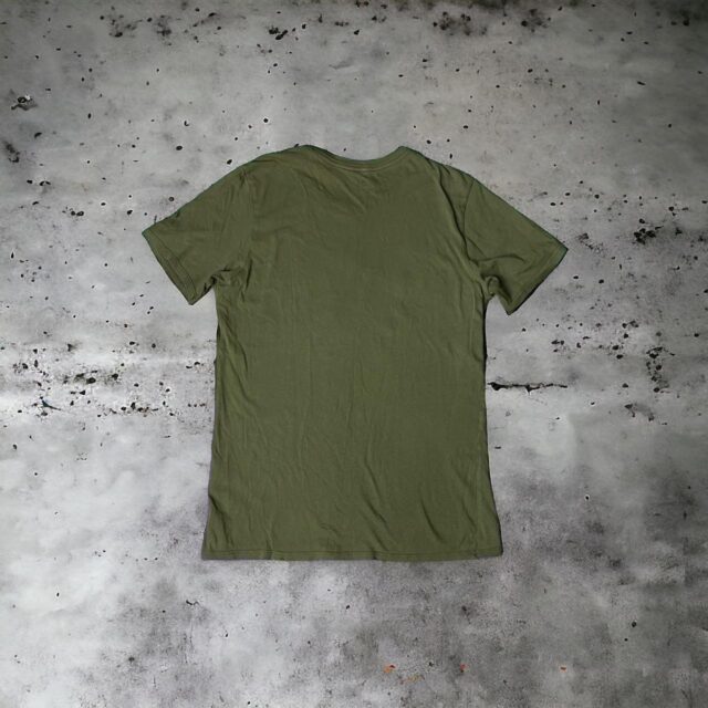 Men's Khaki Green Nike Spell Out Tshirt - M