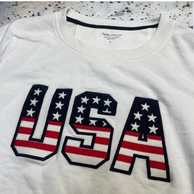 Y2K Nautica USA Spell Out Sweatshirt - L