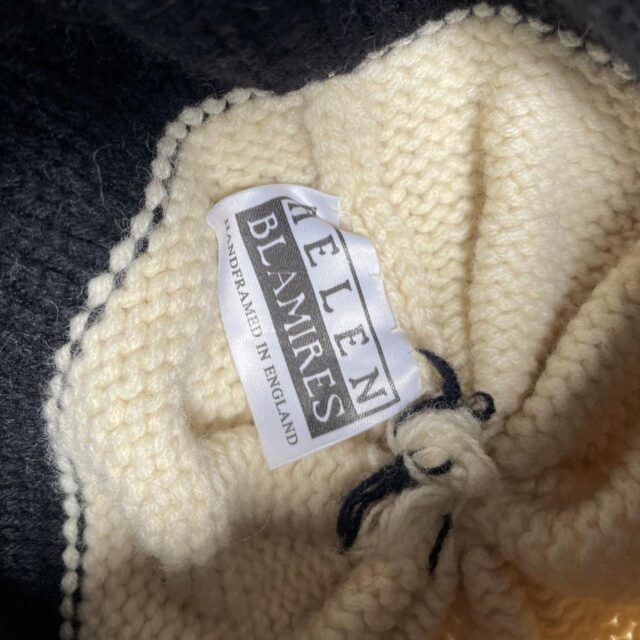 Vintage 90s Helen Blamires Grecian Patterned Wooly Ski Hat
