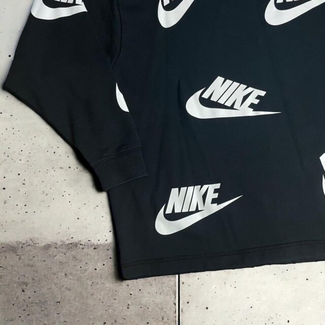 Men's Black Nike Spell Out Sweatshirt - L