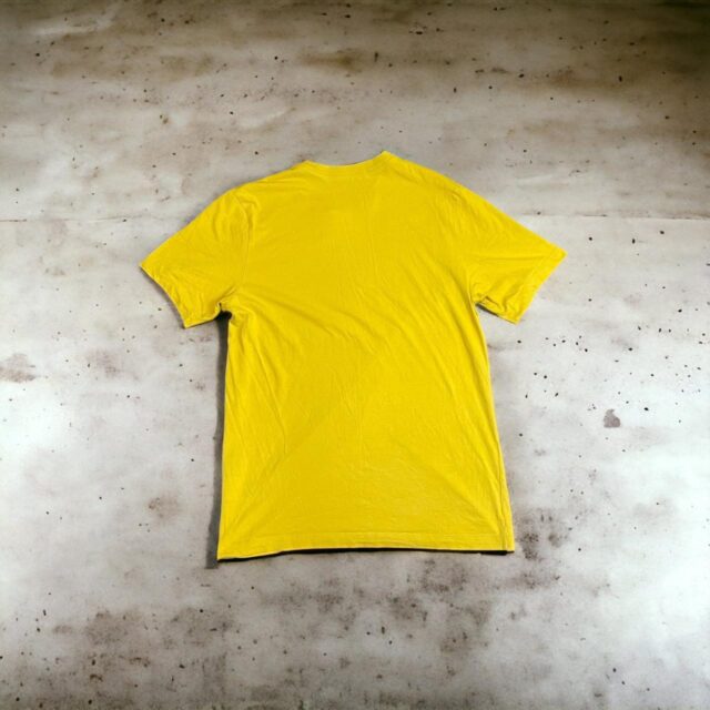 Men's Yellow Nike Embroidered Spell Out Tshirt - M
