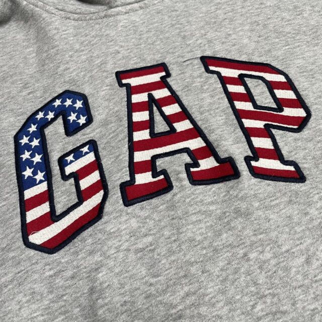 Men's Y2K Gap USA Embroidered Spell Out Hoodie - S