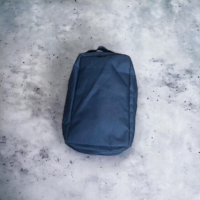 Vintage Navy Blue Reebok Spell Out Zip Up Bag