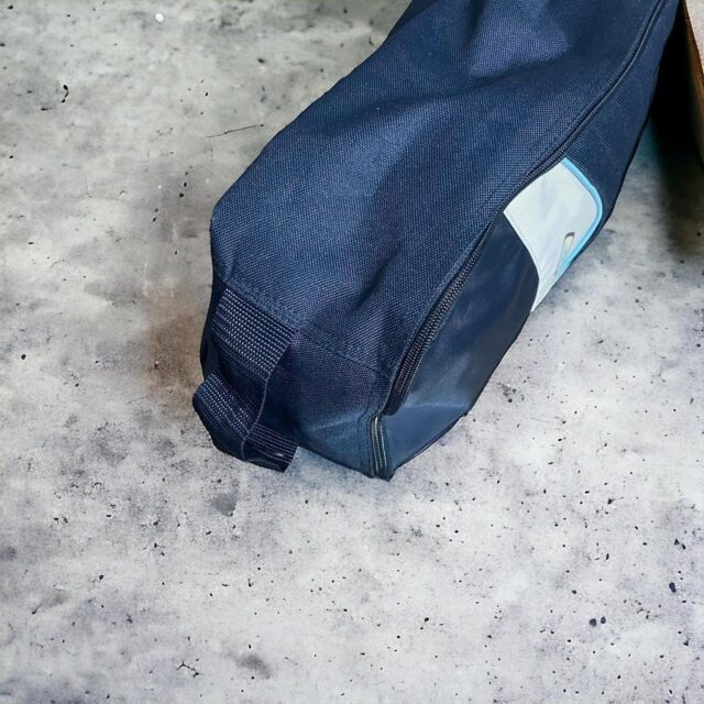 Vintage Navy Blue Reebok Spell Out Zip Up Bag
