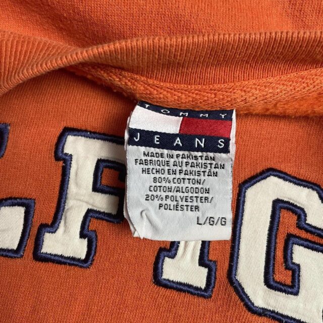 Vintage Tommy Hilfiger Embroidered Spell Out Sweatshirt - L