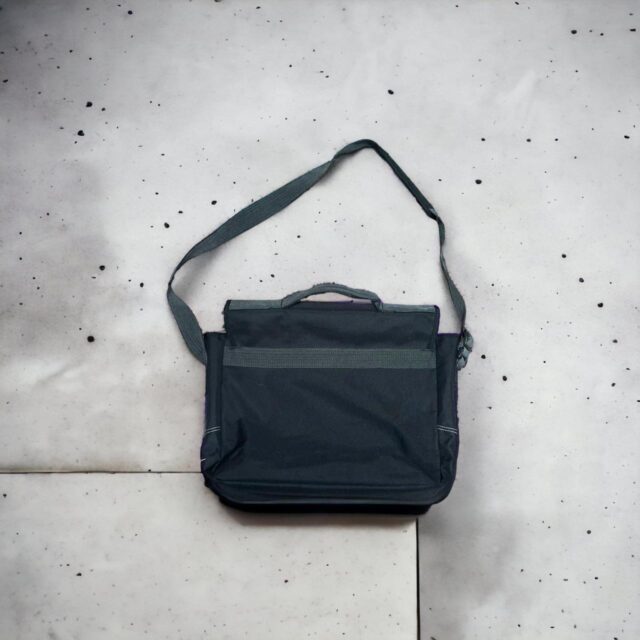 Vintage Y2K Black Reebok Embroidered Spell Out Messenger Bag